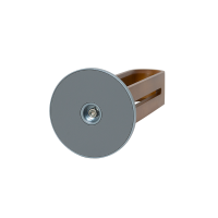 Koptelefoonstandaard van bamboehout, aluminium voet, tot 5 kg, over/op de oren, bruin/zilver