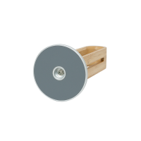 Koptelefoonstandaard van bamboehout, aluminium voet, tot 5 kg, over/op de oren, bruin/zilver