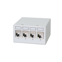 Patchpaneel 4-poorts met 4 Cat.6A Keystone-modules